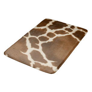 Elegant Cow Faux Leather Modern Collection Badrumsmatta
