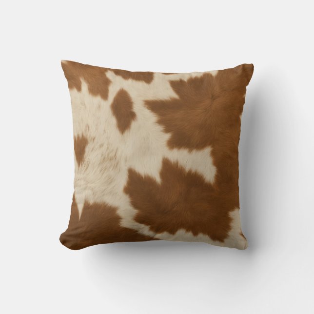 Elegant Cow Faux Leather Trendig Collection Kudde (Framsida)