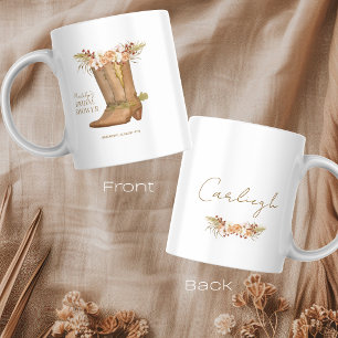 Elegant Cowgirl Boot Bröllopsdusch Party Present M Kaffemugg