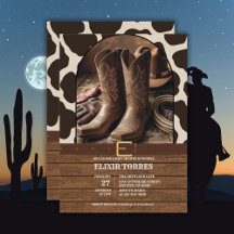 Elegant Cowgirl Boots Baby Shower