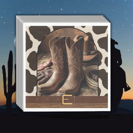 Elegant Cowgirl Boots Baby Shower Pappersservett