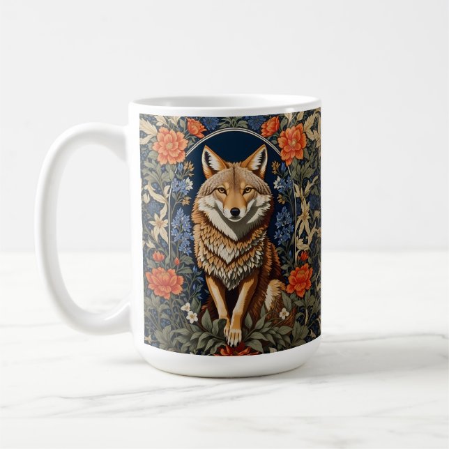 Elegant Coyote William Morris Inspired Kaffemugg (Vänster)