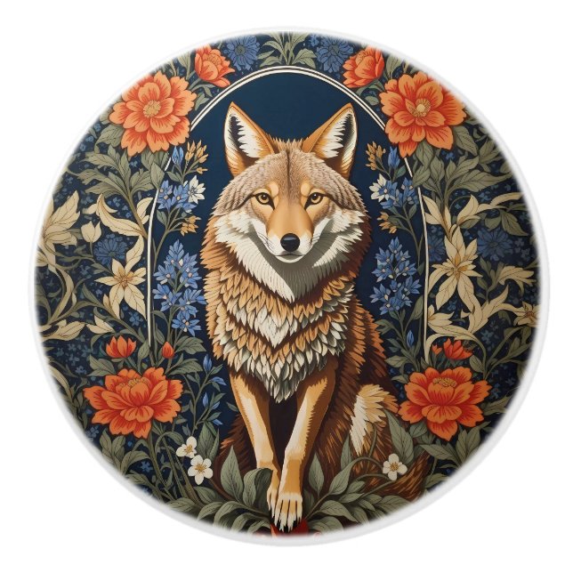 Elegant Coyote William Morris Inspirerad Knopp (Framsidan)