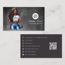 Elegant Crafting Queen Design Visitkort