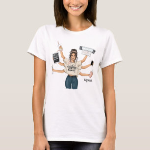 Elegant Crawing Queen Branding T Shirt