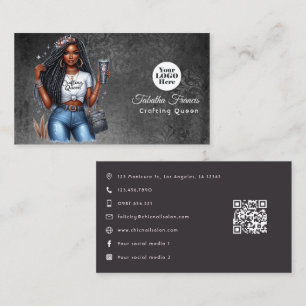Elegant Crawing Queen Design Visitkort