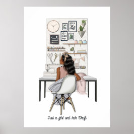 Elegant Crawing Queen Poster