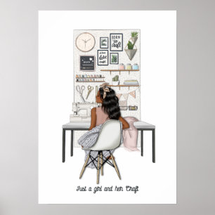 Elegant Crawing Queen Poster