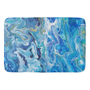 Elegant Crazy Snöre Agate 6 - Ocean Blue Badrumsmatta