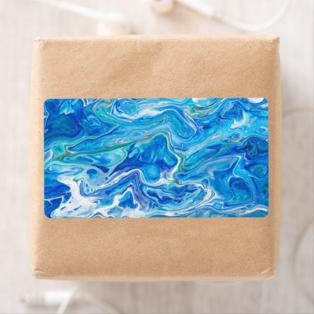 Elegant Crazy Snöre Agate 6 - Ocean Blue Fraktsedel (Insitu)