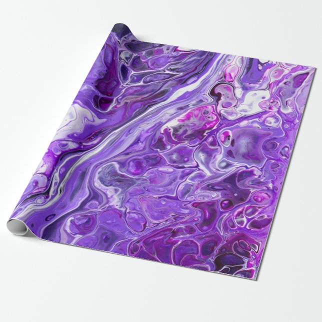 Elegant Crazy Snöre Agate 7 - Ultra Violet Lila Presentpapper (Utrullad)
