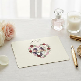 Elegant Cream and Gold Rose Heart Wedding Inbjudningar
