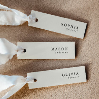 Elegant Cream Bröllop Namn ortkort Inbjudningar