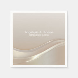 Elegant Cream Bröllop Pappersservett