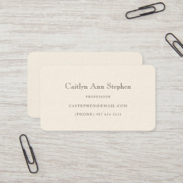 Elegant Cream Business Card Visitkort