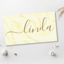 Elegant Cream Cappuccino Calligraphy Namnteckning