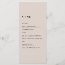 Elegant Cream Färgad Monogram Bröllop Menu Meny
