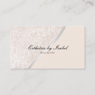 Elegant Cream Gnistra Esthetician-Affärskort Visitkort
