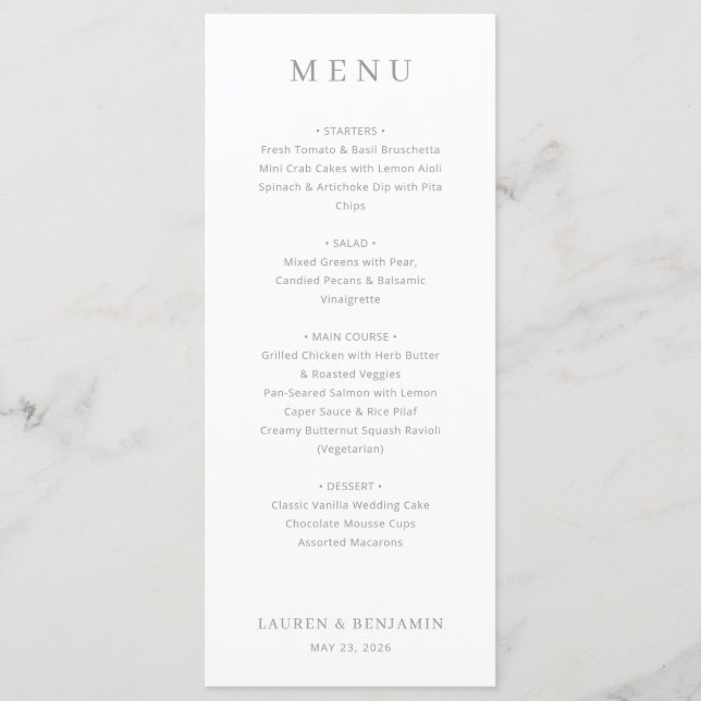 Elegant Cream Menu Template Meny (Framsida)