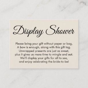 Elegant, Cream No Wrap Möhippa Gift Card Tilläggskort