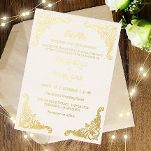 Elegant Cream och Guld muslimska Bröllop