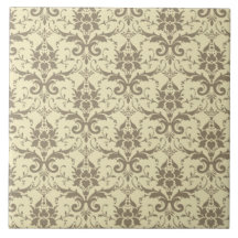Elegant Cream och Tan Damask