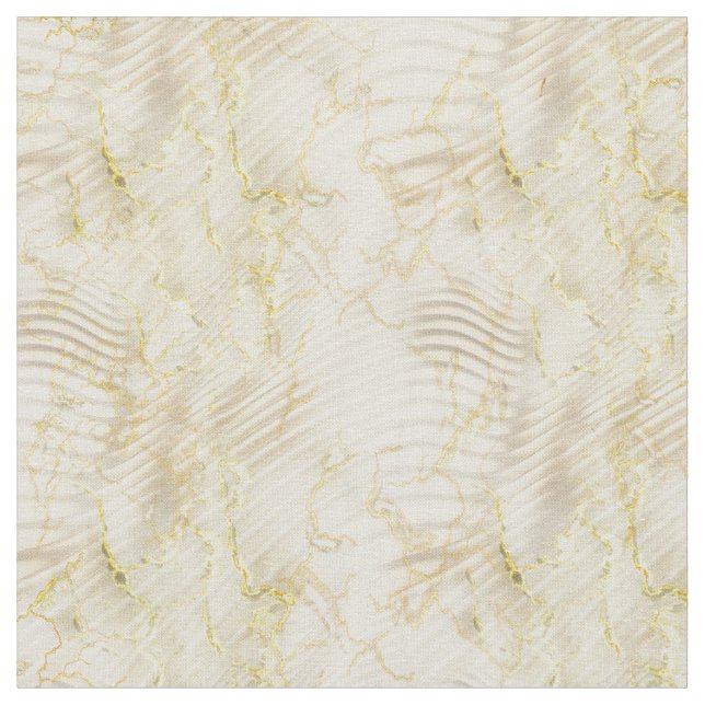 Elegant Cream Ripple & guld Tyg (Närbild)