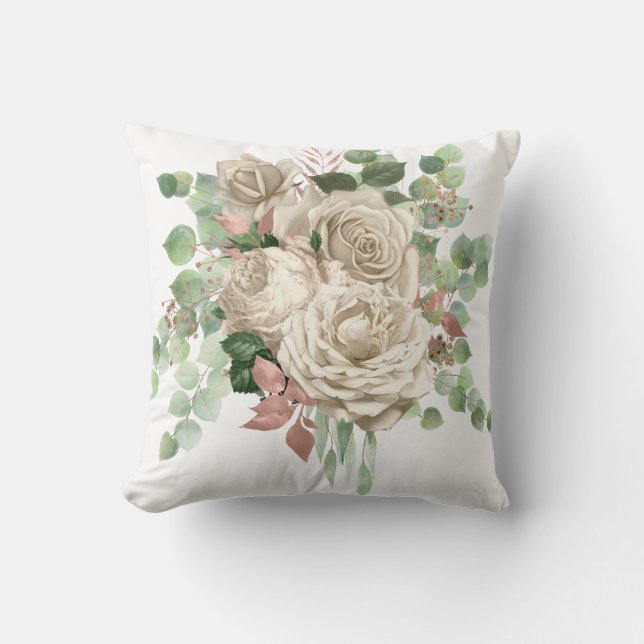 ELEGANT CREAM RO EUCALYPTUS CUSHION KUDDE (Framsida)