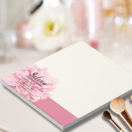 Elegant Cream  Rosa Blommigt Makeup Studio Anteckningsblock
