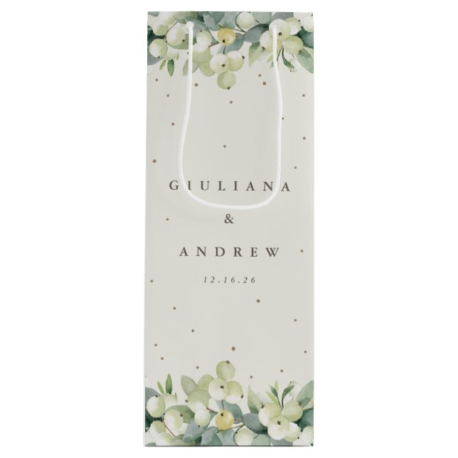 Elegant Cream Snowberry+Eucalyptus Winter Wedding (Framsidan)