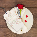 Elegant Creamy Charm Vild Flower Bröllop Presentetikett<br><div class="desc">Den här designen har elegant charmm vild blommor,  grönt löv och "Tack" guld-bokstäver. Anpassa med dina bröllop-detaljer.</div>