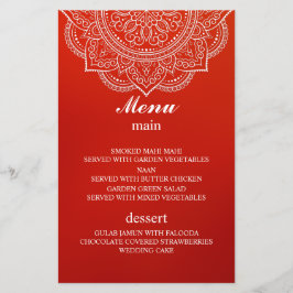 Elegant crimson Paisley Indian Hindu Bröllop