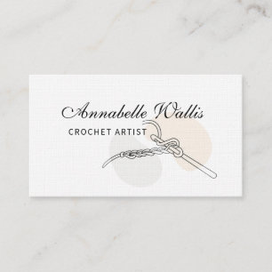 Elegant Crochet Artist Minimalist Affärskort Visitkort