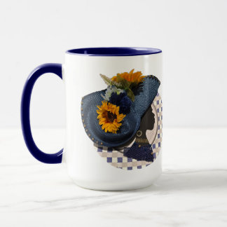 ELEGANT CROWNS - BLUE SUNFLOWER MUGG