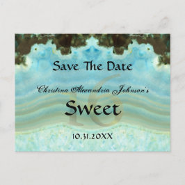 Elegant Crystal Blue Sweet 16 Spara datum Meddelande Vykort