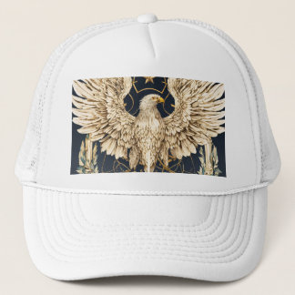 Elegant Crystal Eagle White Cap" Keps