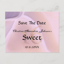 Elegant Crystal Rosa Sweet 16, spara datum Meddelande Vykort