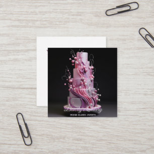 Elegant Cupcake Bageri Gods Fyrkantigt Visitkort