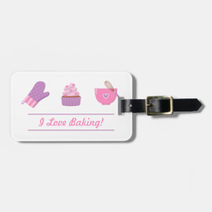 Elegant Cupcake Handske Bakning Bagare Kock Bagagebricka