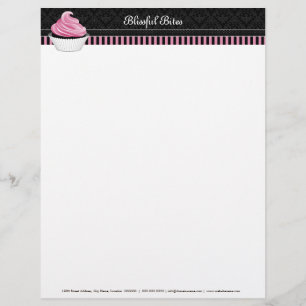 Elegant Cupkaka Bakery Namn Reklamblad
