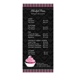 Elegant Cupkaka Bakery-rackkort Reklamkort