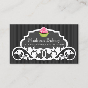Elegant Cupkaka Bakery Swirl Dekoration Visitkort