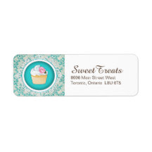 Elegant Cupkaka Returadressetikett