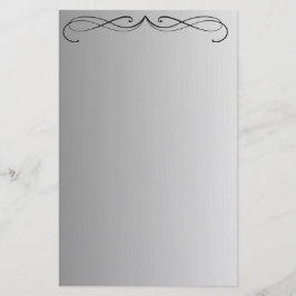 Elegant Curl Minimalist Modern Grått-övertoning Brevpapper