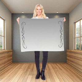 Elegant Curl Minimalist Modern Grått-övertoning Fleecefilt