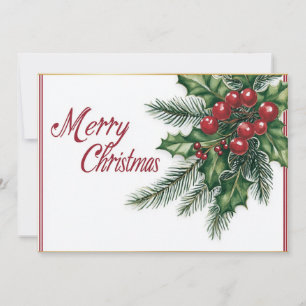 Elegant Cursive God jul Julkort