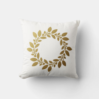 Elegant Cushions med Intricate Golden Löv Kudde
