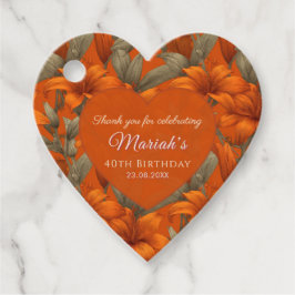 Elegant Custom Lilies Floral Birthday Present Gåvor Etiketter