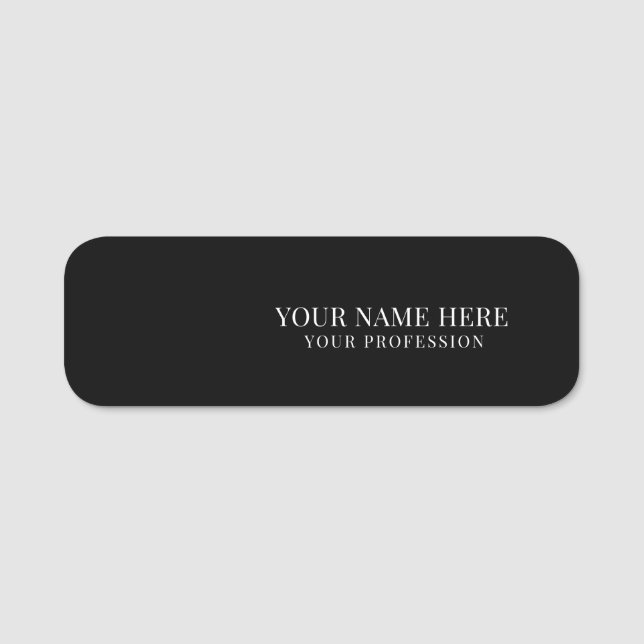 Elegant custom Logo Employee magnetic, safety pin Namnbricka (Framsida)