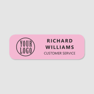 Elegant custom Logo Employee magnetic, safety pin Namnbricka